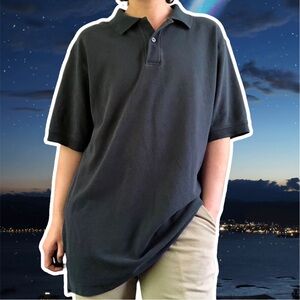 Faded L.L.Bean Polo Shirt in Vintage Indigo, Size Tall Medium